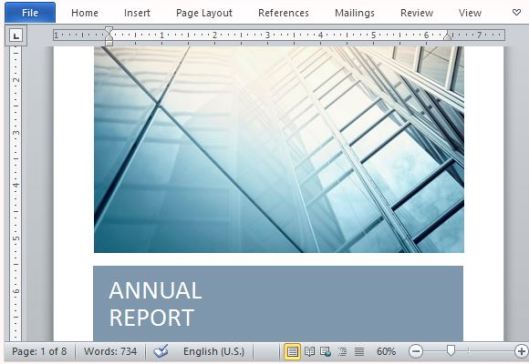 Annual Report Template with Cover Photo