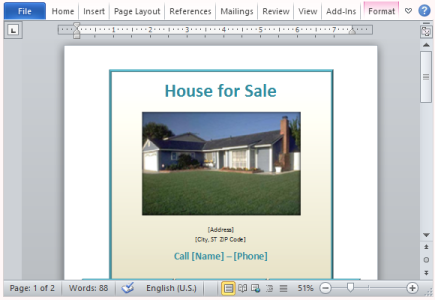 Attractive House for Sale Flyer