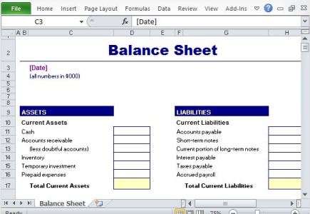 Balance Sheet Maker Template for Excel